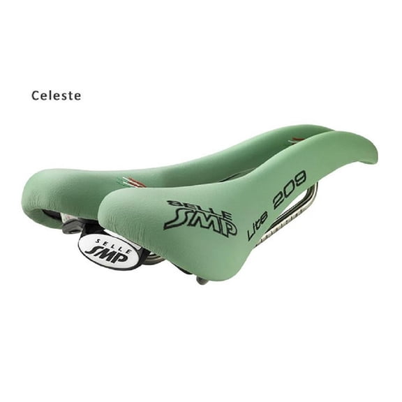 Selle SMP Lite 209 Bicycle Saddle - Celeste Bianchi Green / Steel Rails
