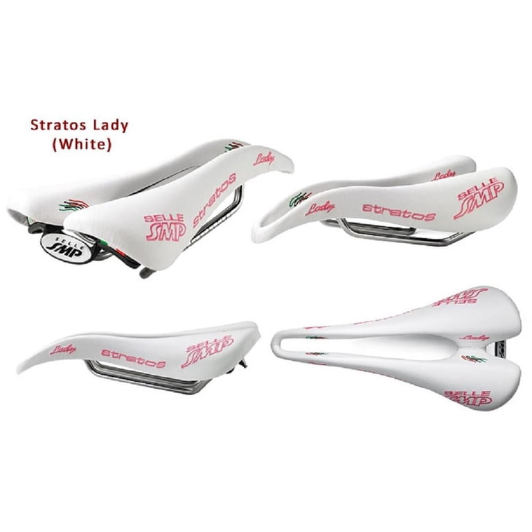 Selle SMP Stratos Pro Saddle - Lady White / Steel Rails - Walmart.com