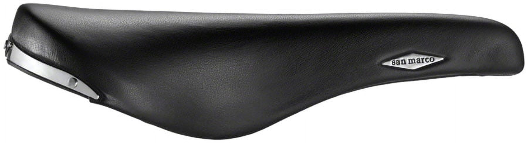 Selle San Marco Rolls Saddle - Black 143mm Width Leather Titanium