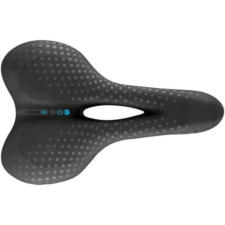 Selle San Marco Trekking Open-Fit Gel Saddle - Black 175mm Width Steel Rails