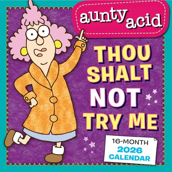 Sellers Publishing, Aunty Acid 2026 Wall Calendar, 12'' X 12'', 16-Month Calendar with Stapled Binding