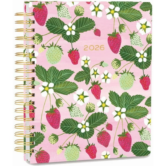 Sellers Publishing, Citrus Hardcover High Note 2026 Planner, 9'' X 10'', 17-Month Calendar with Wire-O Hanger Binding