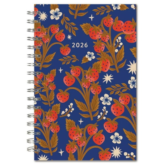 Sellers Publishing, Designer Strawberry Fields Weekly 2026 Planner, 5.88'' X 9'', 16-Month Calendar with Stapled Binding