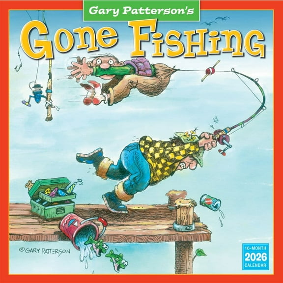 Sellers Publishing, Gone Fishing 2026 Wall Calendar, 12'' X 12'', 16-Month Calendar with Stapled Binding