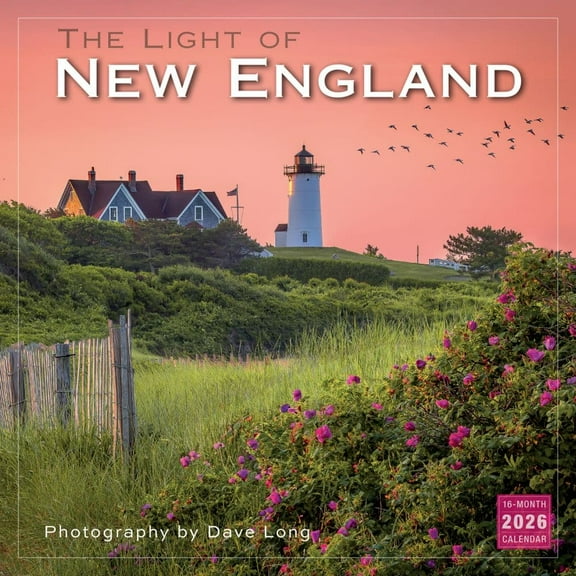 Sellers Publishing, Light of New England 2026 Wall Calendar, 12'' X 12'', 16-Month Calendar with Stapled Binding