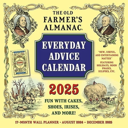 Sellers Publishing, Old Farmers Almanac Everyday Advice 2025 Wall Calendar