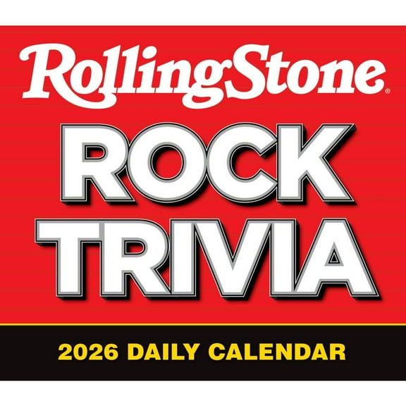Sellers Publishing, Rolling Stone Rock Trivia 2026 Desk Calendar, 5.9'' X 5.2'', Daily Calendar with Adhesive Binding