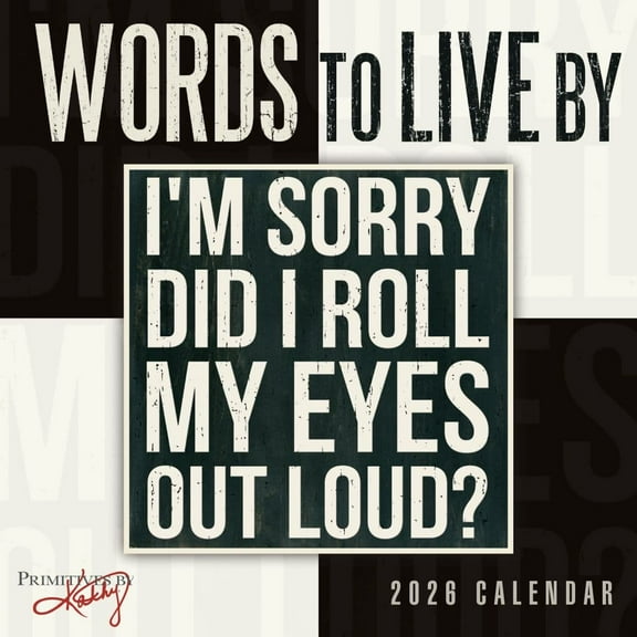 Sellers Publishing, Words to Live By 2026 Mini Wall Calendar, 7'' X 7'', 12-Month Calendar with Stapled Binding