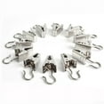 thumbnail image 1 of Selling 20 pcs/pack Metal Heavy Duty Curtain Clips W Hook Silver Color Hooks, 1 of 5
