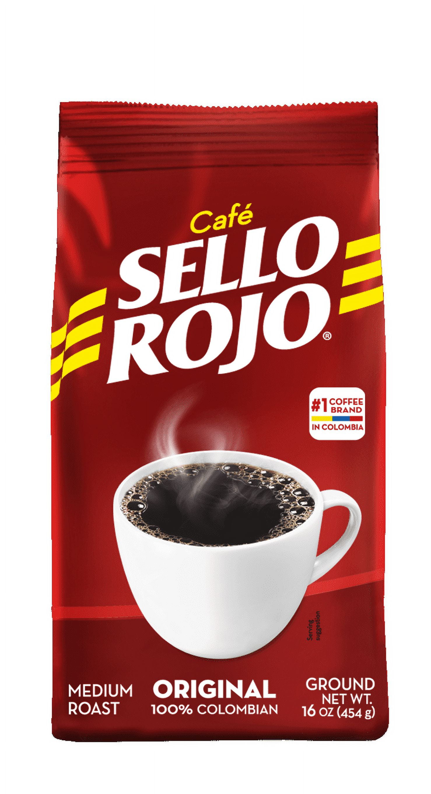 Sello Rojo Premium Colombian Coffee Smooth & Flavorful Low Acidity