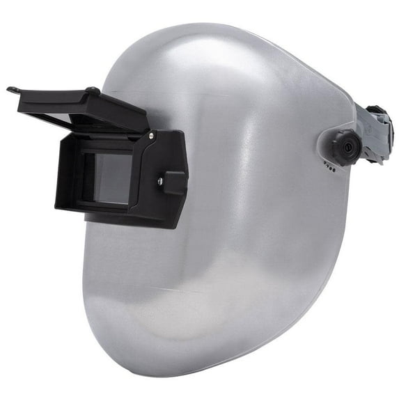 Jackson Safety Welding Helmet - Passive - Super Tuff Nylon - Lift Front - 2" x 4.25" Viewing Area - Shade 10 - 370 Speed Dial Headgear - Silver - 280PL Series