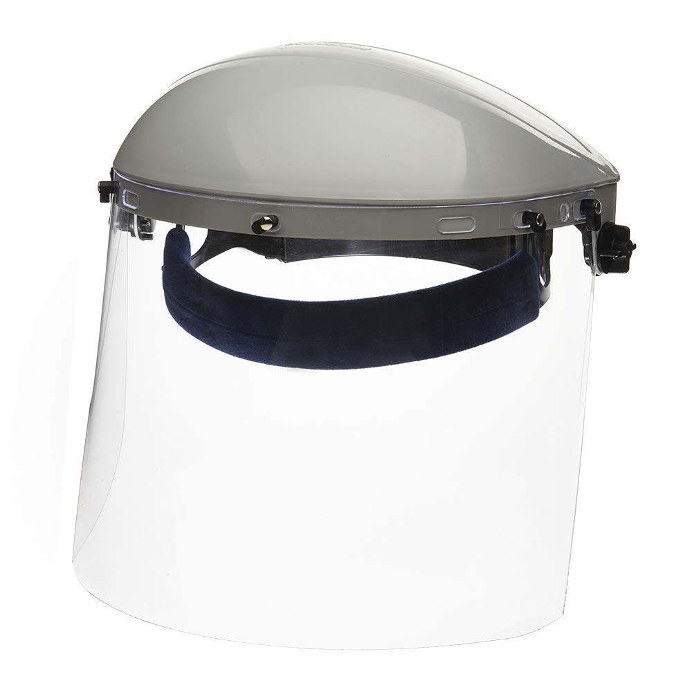 Sellstrom Advantage Face Shield - Lightweight Mask with Crown & Ratchet Headgear, for Work, Grinding, Cutting - ANSI Z87.1 - Clear Uncoated Polycarbonate Window CA2