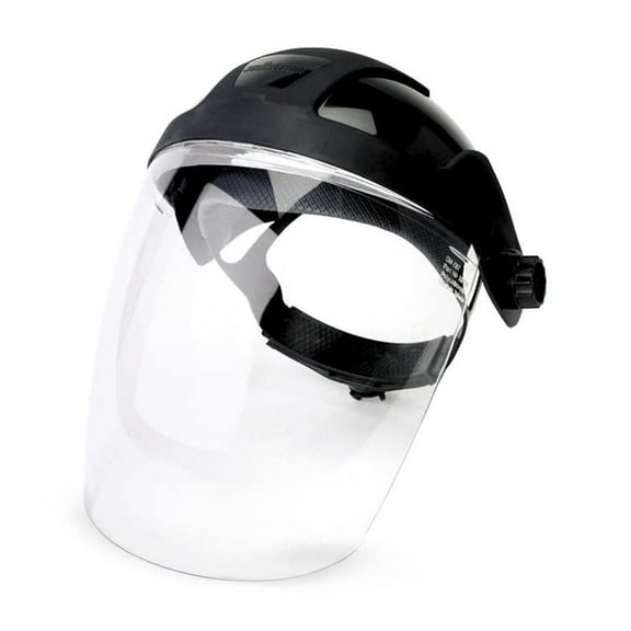 Sellstrom DP4 Face Shield - Lightweight Mask with High Impact Crown & Ratchet Headgear for Work, Grinding, Cutting - ANSI Z87.1 - Anti Fog Polycarbonate Window