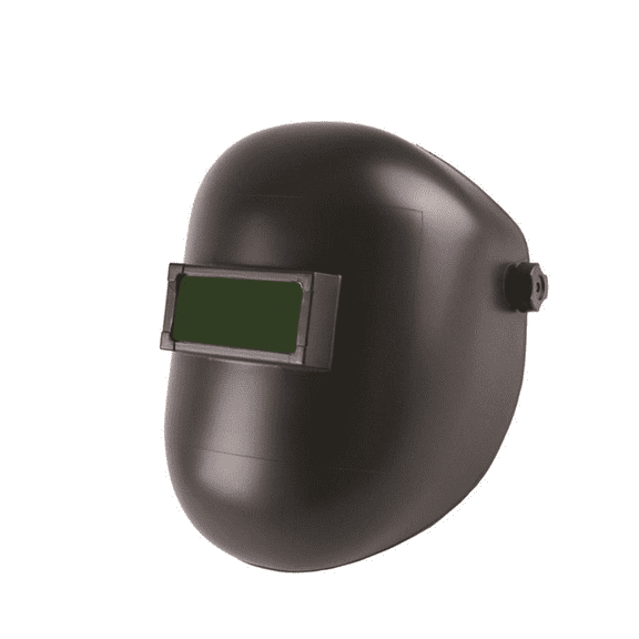 Sellstrom Nylon Super Slim Welding Helmet with 4-1/4" x 2" Sel-Snap Fixed Front, Black, S28501