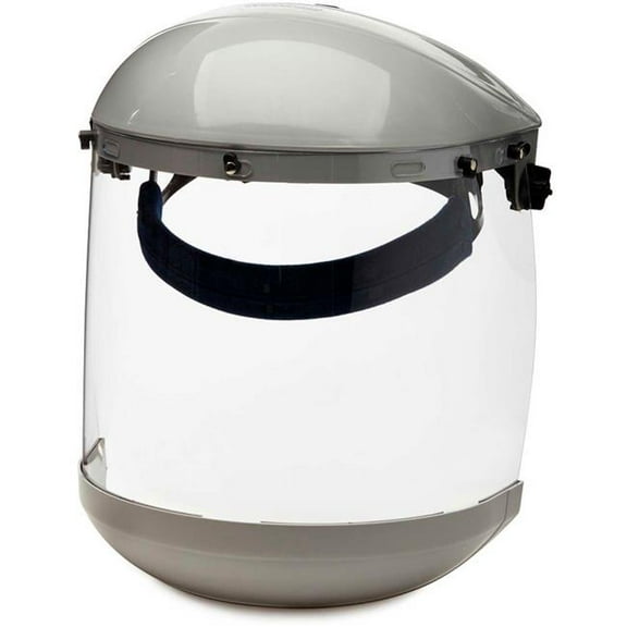 Sellstrom Manufacturing B2348034 S30310 303 Series Ratcheting Face Shield with Chin Protector - Polycarbonate Window - Gray