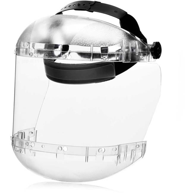 Sellstrom Manufacturing B2347997 S38410 380 Series Max Light Ratcheting Face Shield - Dual Crown - Clear - Polycarbonate