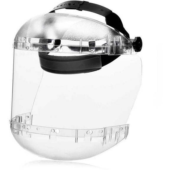 Sellstrom Manufacturing B2347997 S38410 380 Series Max Light Ratcheting Face Shield - Dual Crown - Clear - Polycarbonate