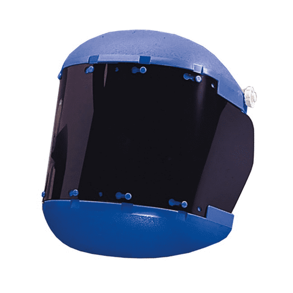 Sellstrom Face Shield - 380 Series - 6.5" x 19.5" x 0.040" Window - Shade 5 IR - Ratcheting Headgear - Dual Crown