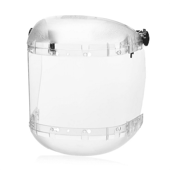 Sellstrom Face Shield - 380 Series MAX LIGHT - 6.5" x 19.5" x 0.040" Window - Clear AF - Universal Hard Hat Slot Adapter Headgear - Dual Crown