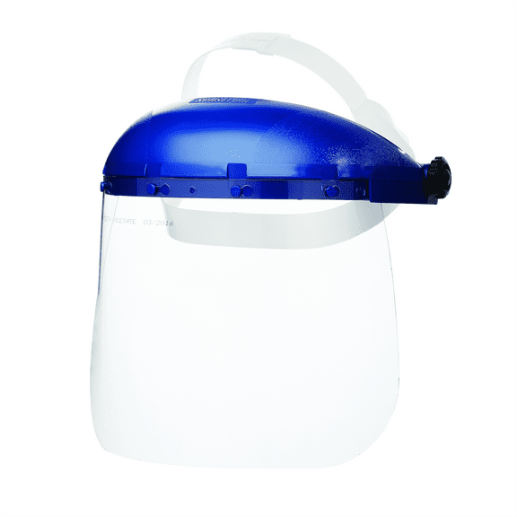 Sellstrom Face Shield - 390 Series - 8" x 12" x .040" Window - Clear - Pin Lock Headgear - Single Crown