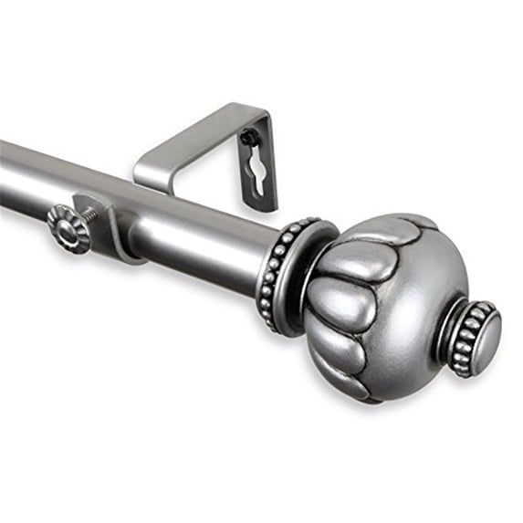 Selma 1" Curtain Rod-Color:Satin Nickel,Size:66-120"
