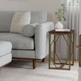 thumbnail image 1 of Simpli Home Selma Contemporary 20 inch Wide Metal and Wood Accent Side Table in Cognac, 1 of 7