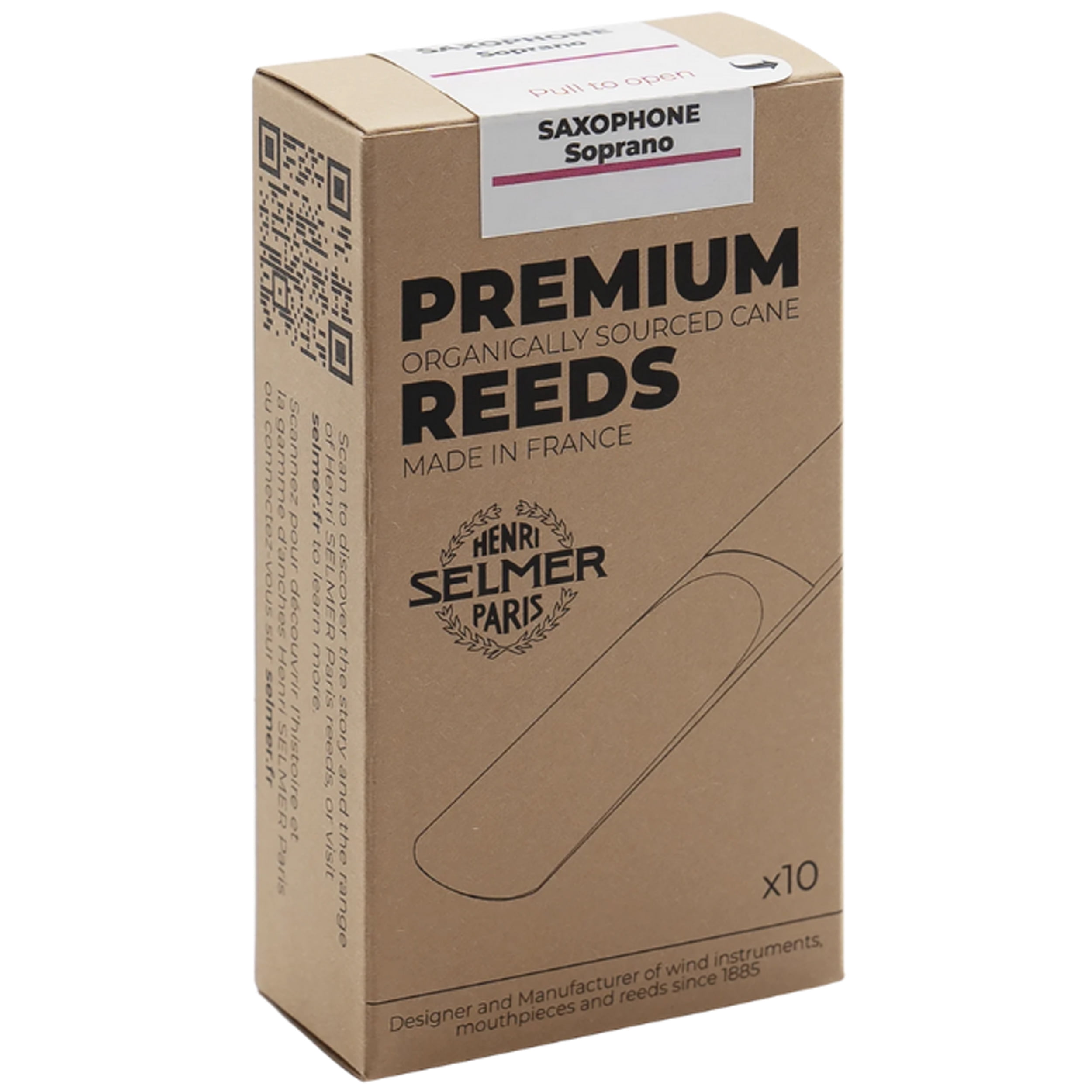 Selmer Paris Soprano Saxophone Reed Box of 10 Size 2.75