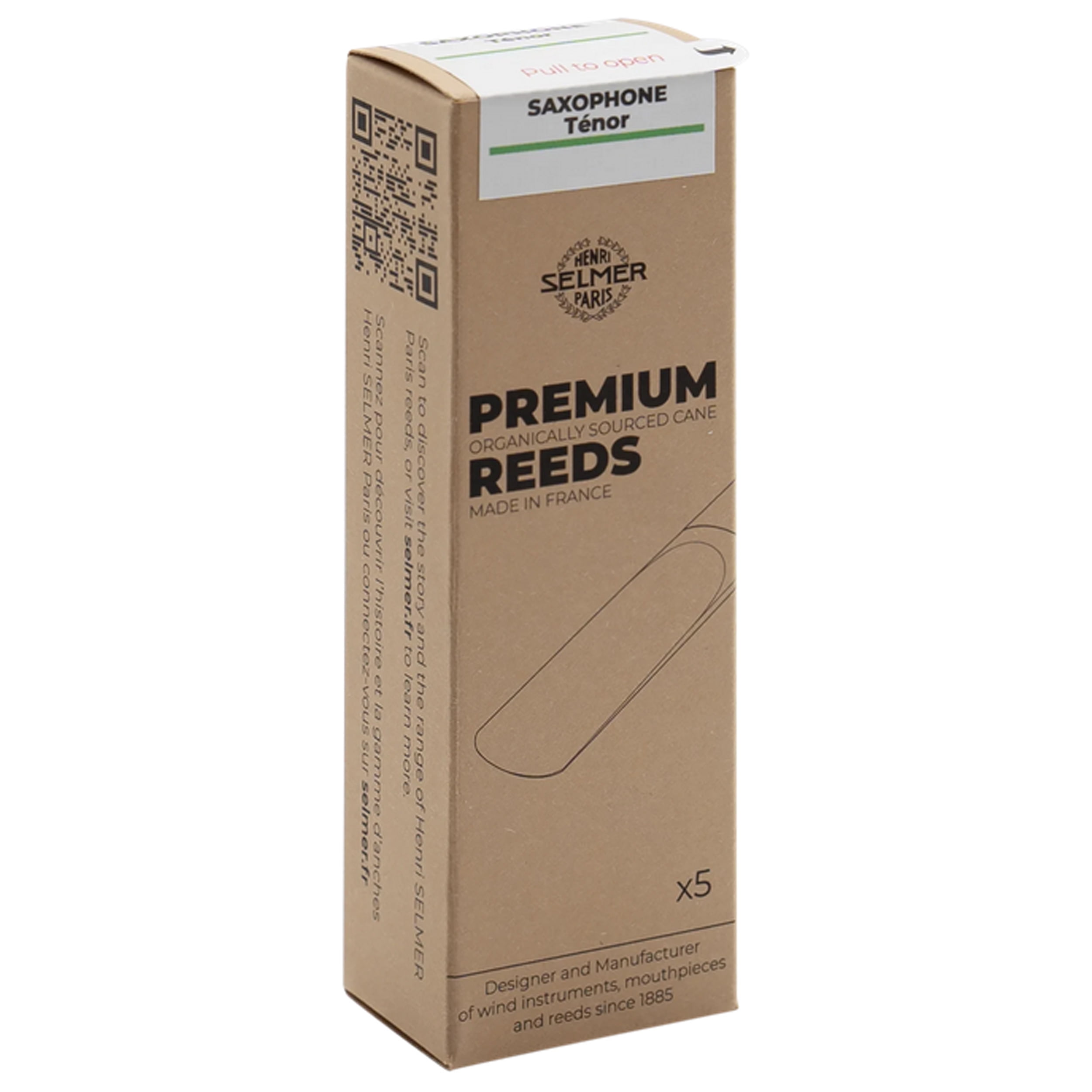 Selmer Paris Tenor Saxophone Reed Box of 5 Size 2.5