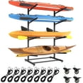 thumbnail image 1 of Selooye Kayak Storage Rack, Freestanding Heavy Duty Adjustable Kayak Stand Indoor Outdoor Storage Rack Garage, with Wheels and Foot Pad, for Kayaks, SUPs, Canoes, Surfboard, 1 of 8