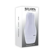 Selopa Pleasure Can Rechargeable Silicone Stroker for Men, White