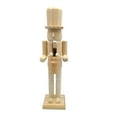 thumbnail image 1 of Selrti 1/2/3Pcs 25/38CM Christmas Wooden Unfinished Nutcracker Figurine DIY Blank Unpainted Soldier Figure Holiday Party Ornament Decoration, 1 of 7