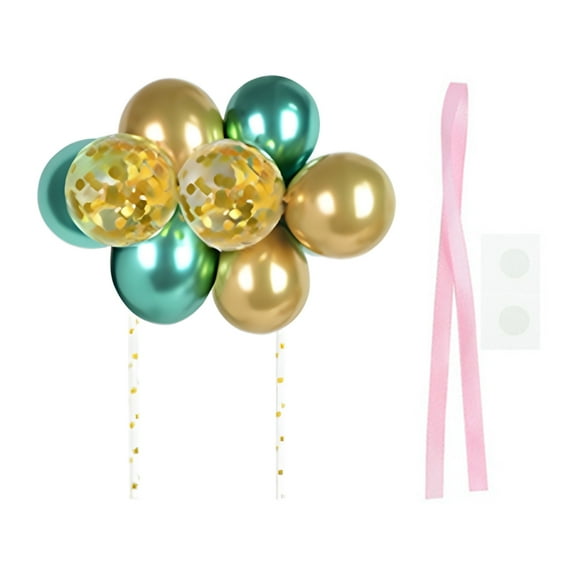 Selrti 10 Pcs 4 Inch Balloons Cake Topper Happy Birthday Mini Balls Cake Topper DIY Baking Decoration for Anniversary Birthday Party Baby Shower Decor