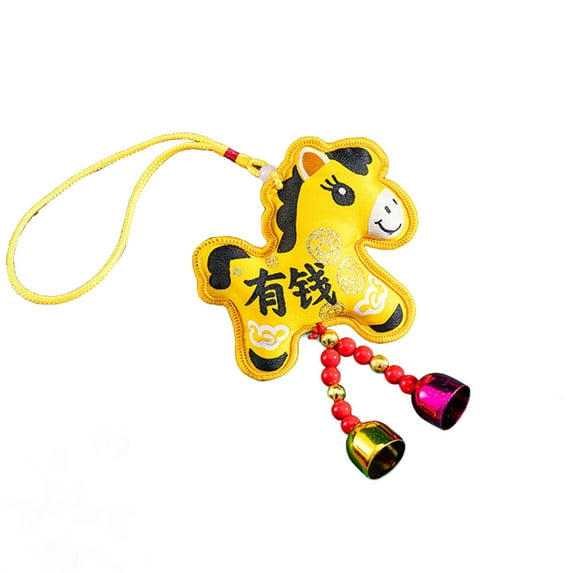 Selrti 2026 Chinese New Year Horse Lucky Hanging Pendant Zodiac Animal Feng Shui Charm with Tassel/Bell for Spring Festival Wedding Party Car Tree Decor