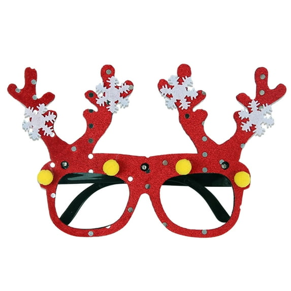 Selrti 2026 LED Light Up Christmas Glasses Lighted Party Eyewear for Kids Adults Glow Light Up Photo Props for New Year Celebration