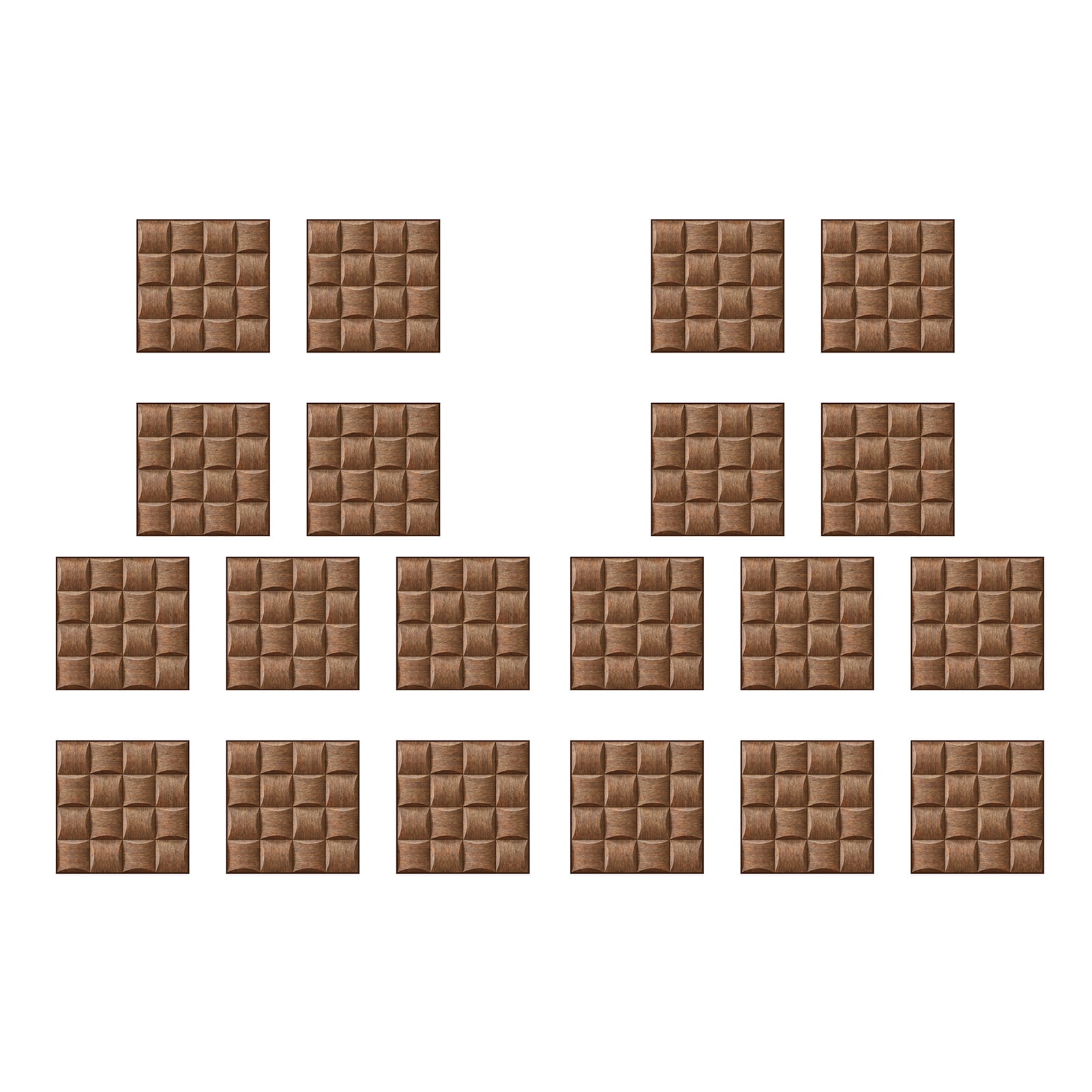 Selrti 20Pcs Removable 3D Brick Wall Panel  Waterproof PVC Self-Adhesive Wall Wooden Grain Decoration Sticker, 30x30CM