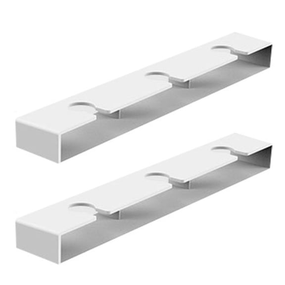 Selrti 2Pcs Goblet Hanging Rack No Drill Wine Glass Holder Space-Saving under Cabinet Mount for Home Hotel Restaurant Bar