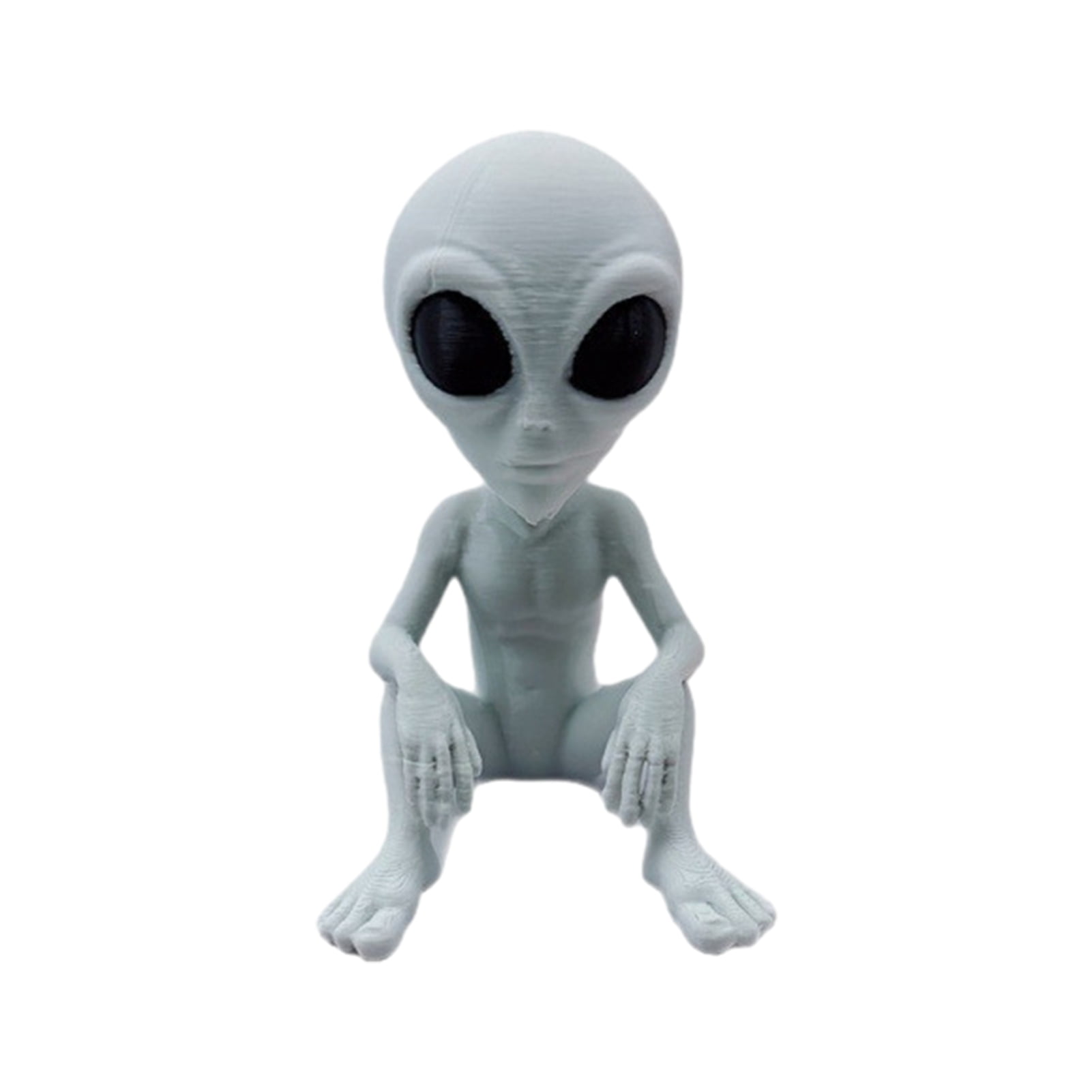 Selrti 3D Printed Alien Statue, Sci-Fi UFO Alien Sculpture, Funny ...