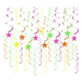 thumbnail image 1 of Selrti 40 Pcs Glow Paper Star Hanging Swirl Decoration Glow in The Dark Ceiling Streamer Fluorescent Neon Party Supplies for Wedding Birthday, 1 of 8