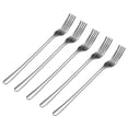 thumbnail image 1 of Selrti 5 Pcs Appetizer Dessert Forks Stainless Steel Salad Fruit Tasting Forks Multi-functional Cocktail Forks for Party Travel, 1 of 8