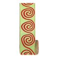 thumbnail image 1 of Selrti 5 Yards Christmas Wired Ribbon 2.48" Red Green Polka Dot/Stripe/Swirl Christmas Wrapping Ribbon for Xmas Tree Wreath Bow Gift Wrapping DIY Crafts, 1 of 8