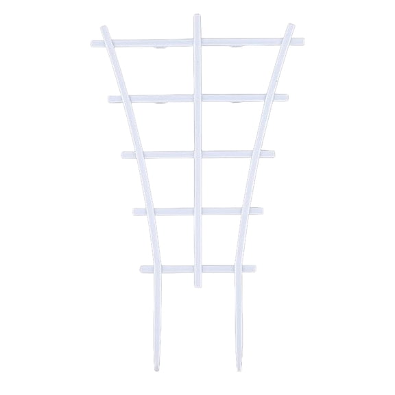 Selrti 9.84 inch Plant Climbing Frame Stackable Support Stand, Planter Insert Small Trellis for Potted Ivy Roses Cucumbers, White