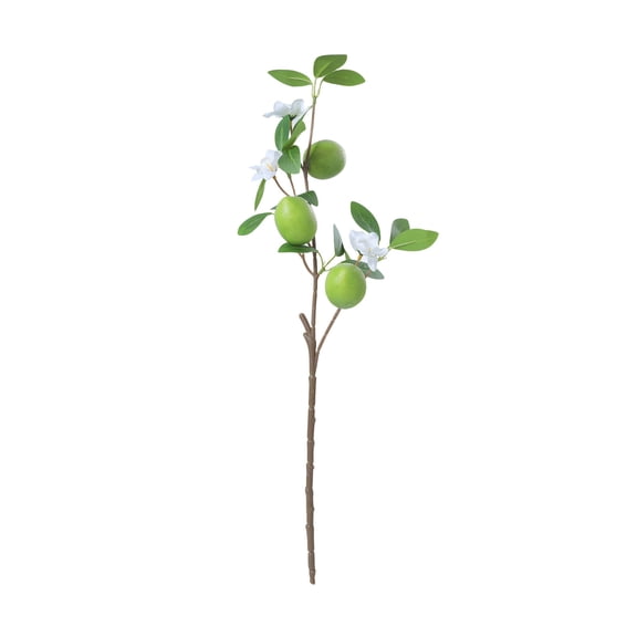 Selrti Artificial Lemons Branches, 9 Head Faux Lemon Fruits with Stem, Fake Greenery Branch with Flowers and Leaves for Home