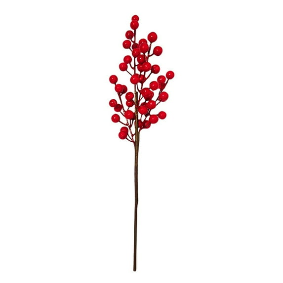 Selrti Artificial Red Berry Pick Christmas Holly Berries Stem Faux Plants Foam Berries Branch Xmas Holiday Wedding Party Home Decoration