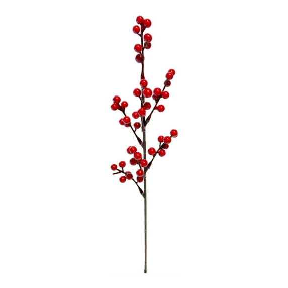 Selrti Artificial Red Berry Pick Christmas Holly Berries Stem Faux Plants Foam Berries Branch Xmas Holiday Wedding Party Home Decoration