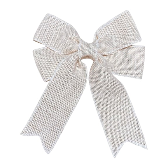 Selrti Burlap Bow Rustic Jute Ribbon Bows Pre-Tied Wreath Bows Christmas Tree Topper Ornament for Birthday Wedding Holiday Party Decorations