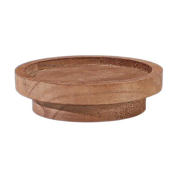 Selrti Candle Holder Tray, Round Wood Decorative Candle Plate, Rustic Tealight and Pillar Candle Tray for Farmhouse, Kitchen and Coffee Table Decor