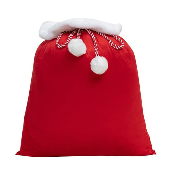 Selrti Christmas Velvet Santa Claus Bag 12 x 16/20 x 28 Inch Large Santa Gift Sack with Drawstring Holiday Gift Bag for Present Toys Xmas Party Supplies
