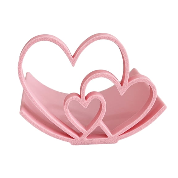 Selrti Heart Toilet Roll Holder 3D Printed Freestanding Toilet Paper Holder Cute Love Hearts Loo Roll Holder for Bathroom Valentine's Day Decor