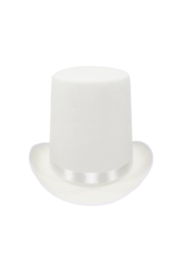 High Top Hat Magician High Hat British Black Jazz Topper Hat Male And Female Court Gentleman Flat Felt Hat for Performances Role Play Christmas