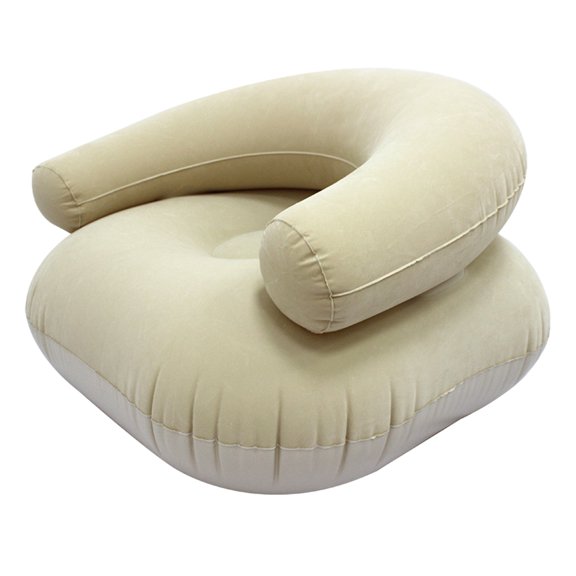 Selrti Inflatable Flocked Sofa for Adults, Heavy Duty Blow-Up Lounge Chair, Single and Double Air Couch for Indoor Outdoor Living Room